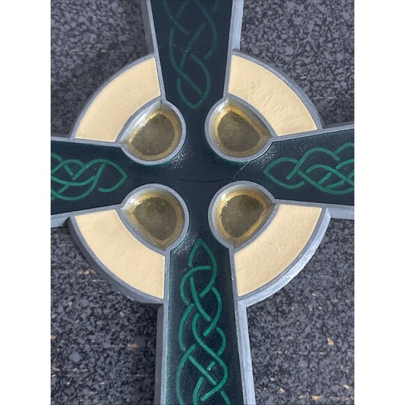 Vintage Rafaelian Celtic knot Catholic Christian Cross Sun Catcher Irish - Picture 4 of 5